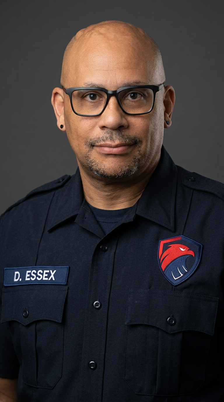 David Essex, Owner and President of Colloquy Security Solutions, in uniform